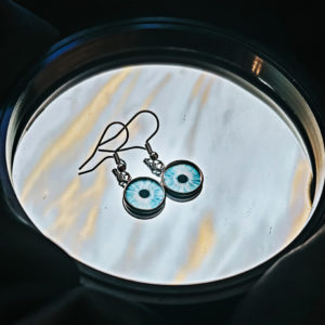 Boucle d'oreille avec photo de votre iris